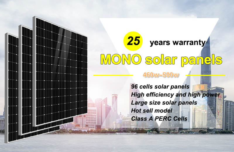 96 cells large size mono black solar panels 460w-500w-6
