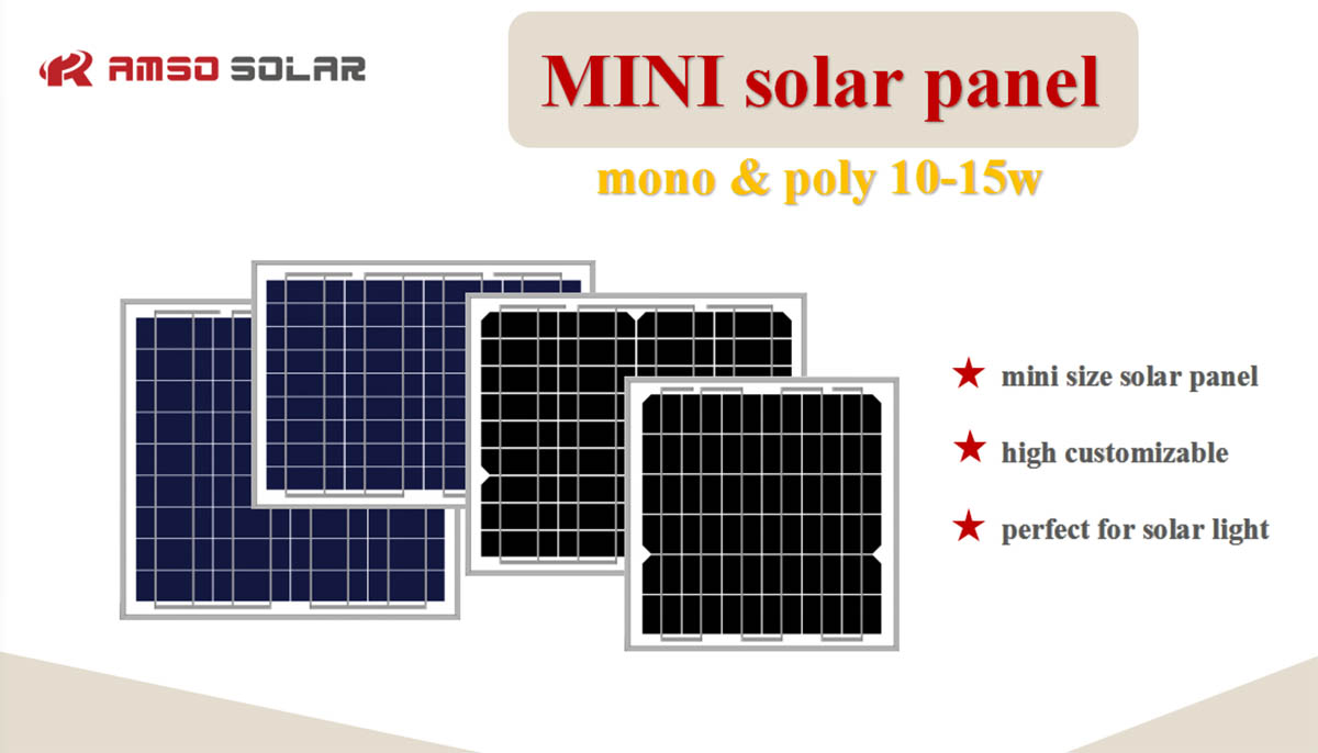 Mini size customized mono solar panels 10w-15w02