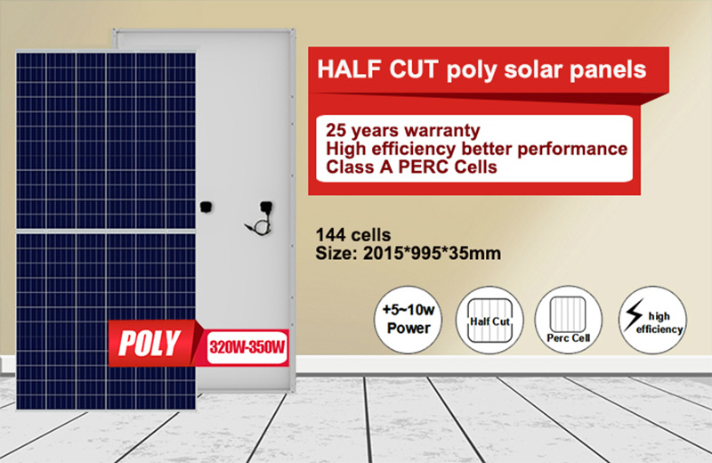 5BB 120 half cells solar panels poly 320w-350w5
