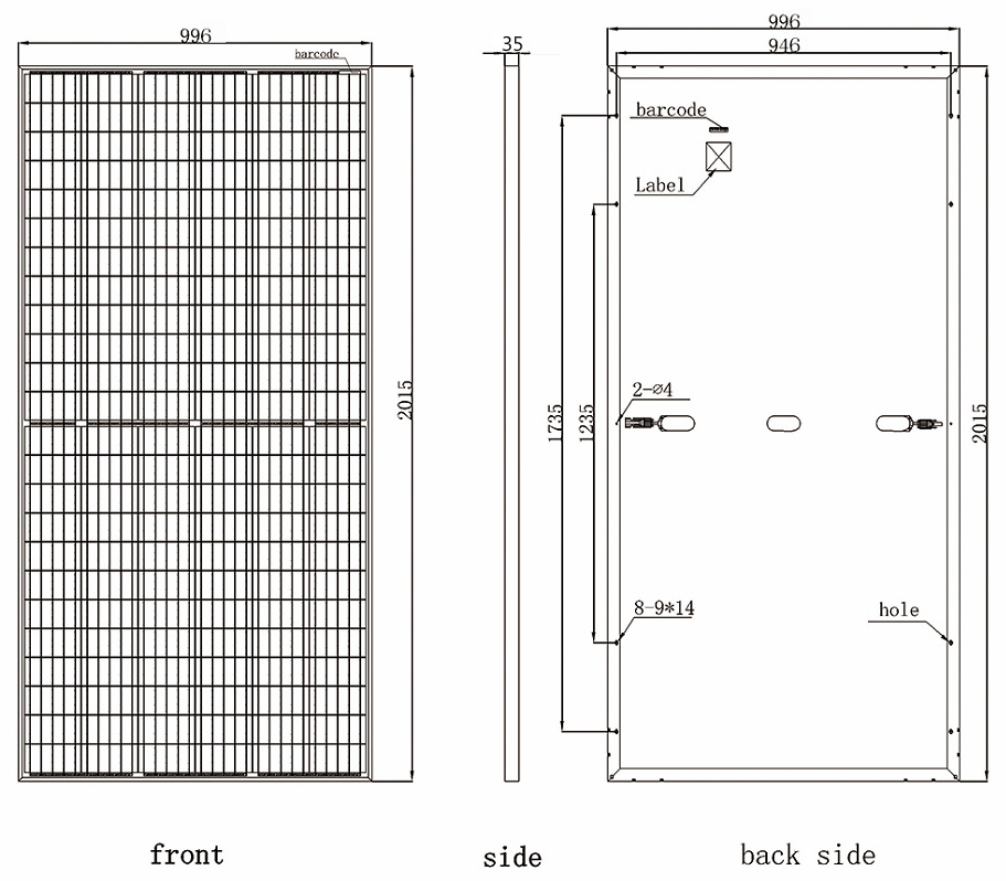 5BB 144 cells mono solar panels 380w390w400w405w7