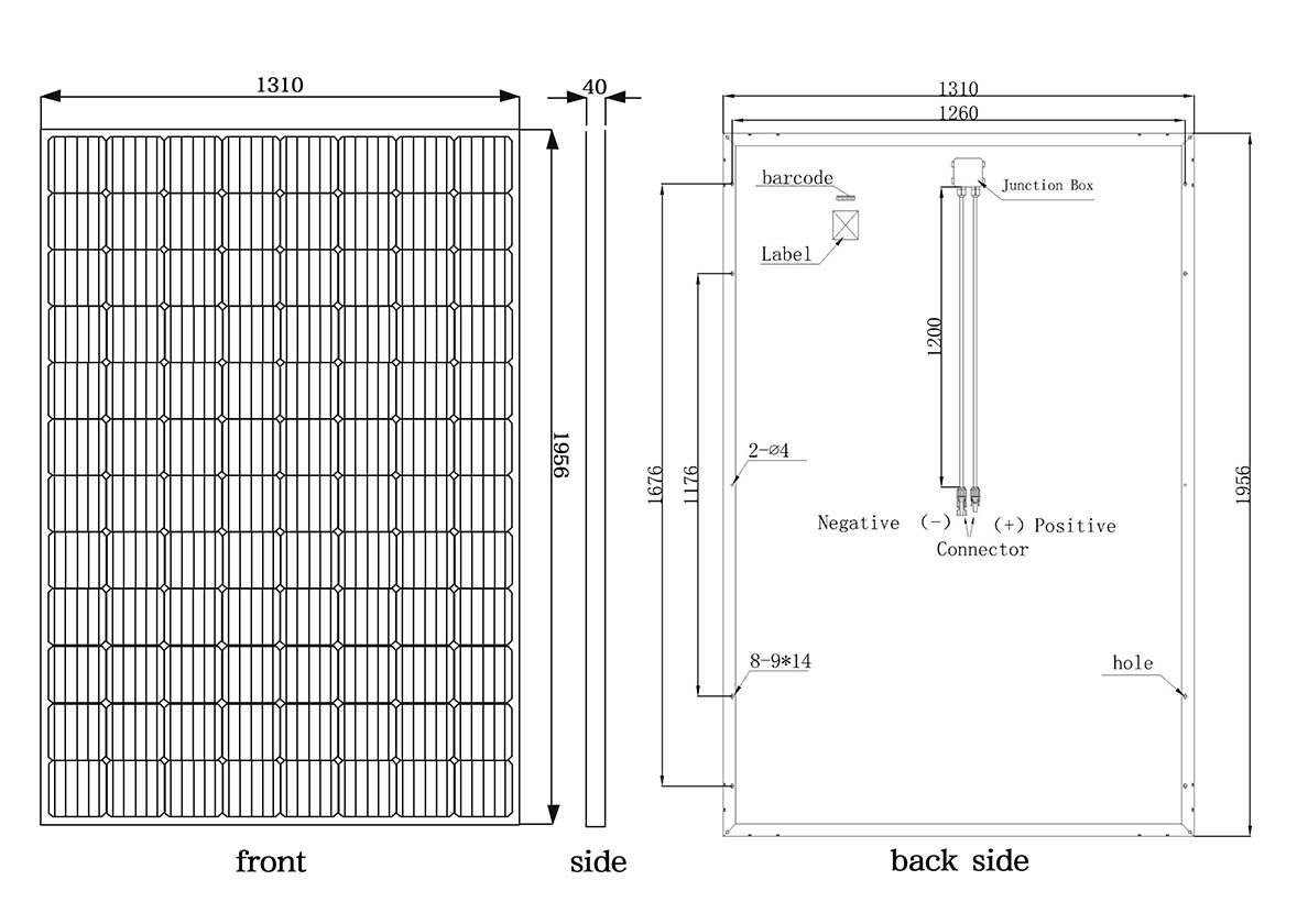 96 cells large size mono black solar panels 500w-3