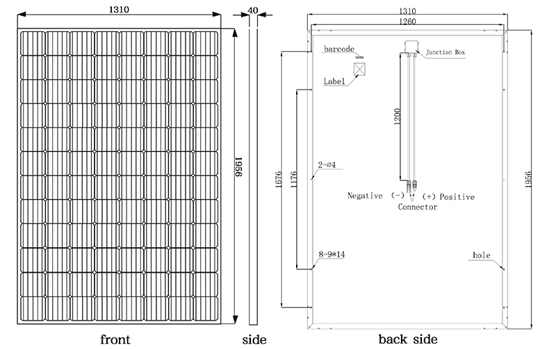 96 cells large size poly blue solar panels 420w-460w7