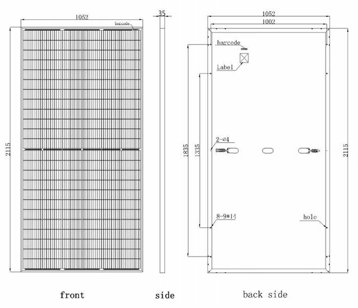 9BB 144 half cells solar panels mono 420w-450w6