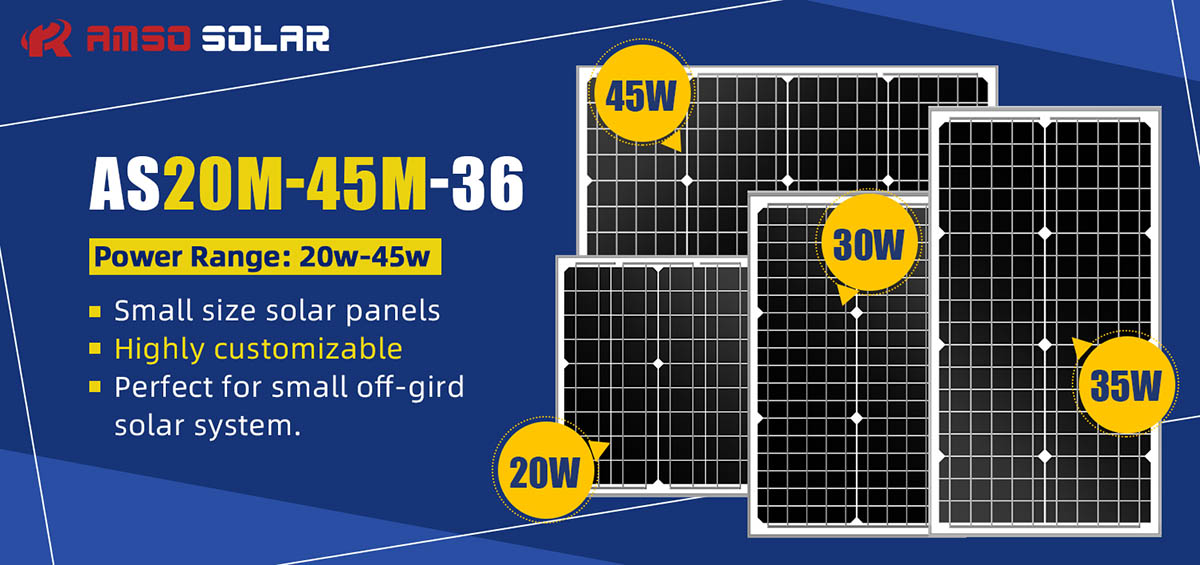 Small size customized mono solar panels 20w-45w5